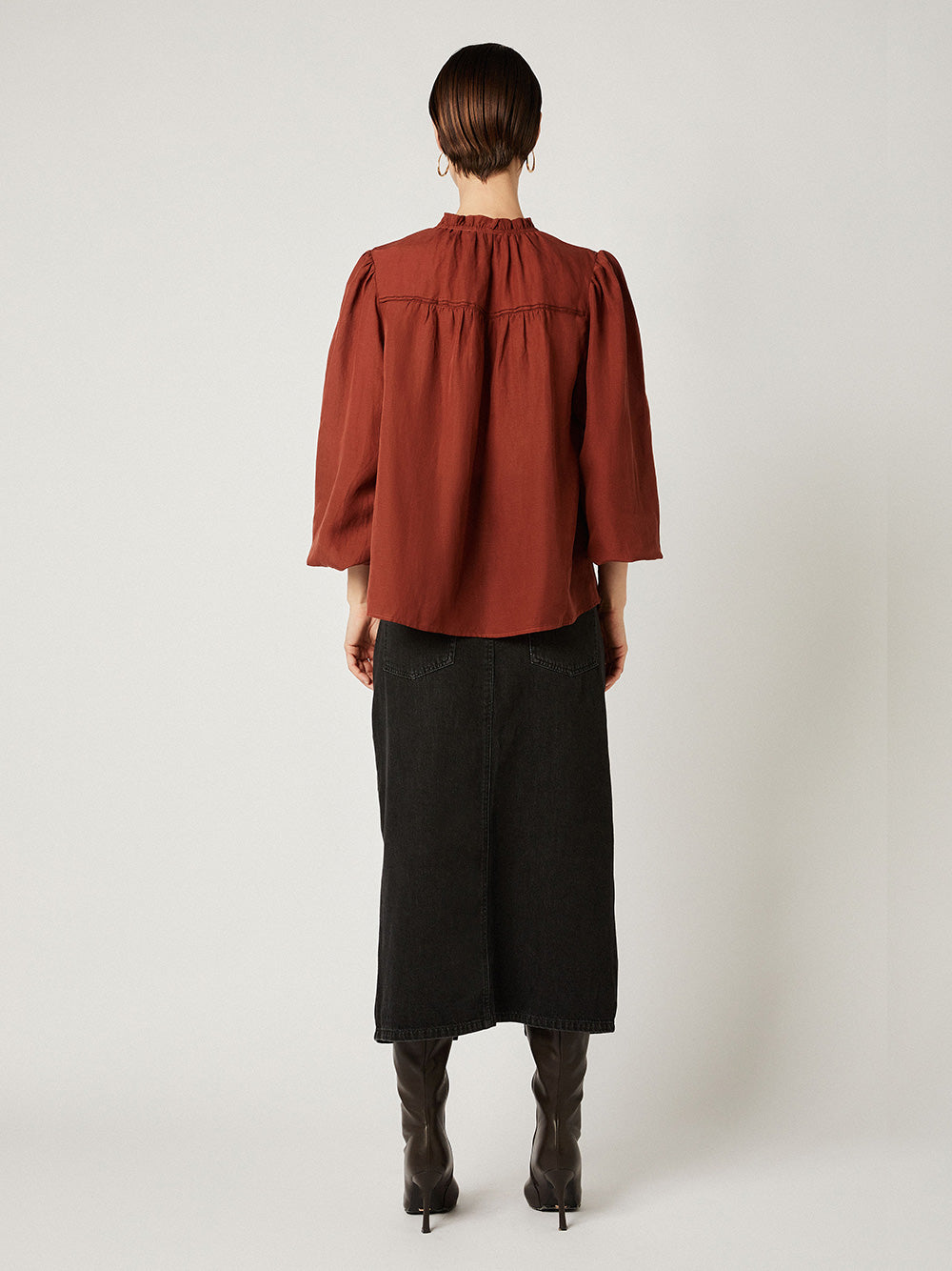 Mandy Blouse - CHESTNUT