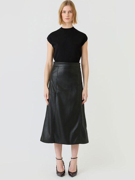 Clea Midi Skirt - BLACK