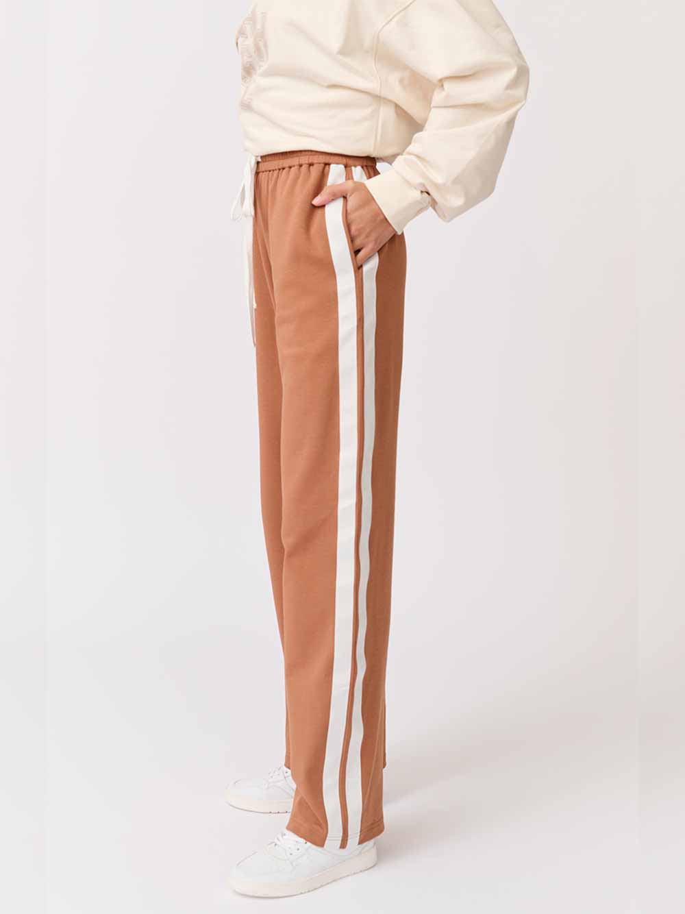 Adeline Pant - TOFFEE/WHITE