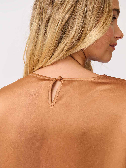 Amelia Satin Top - GOLDEN
