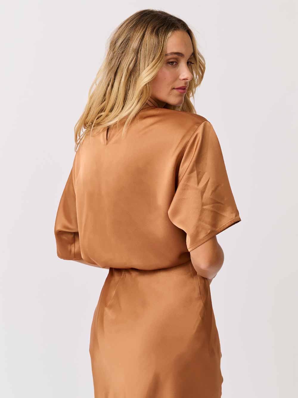 Amelia Satin Top - GOLDEN