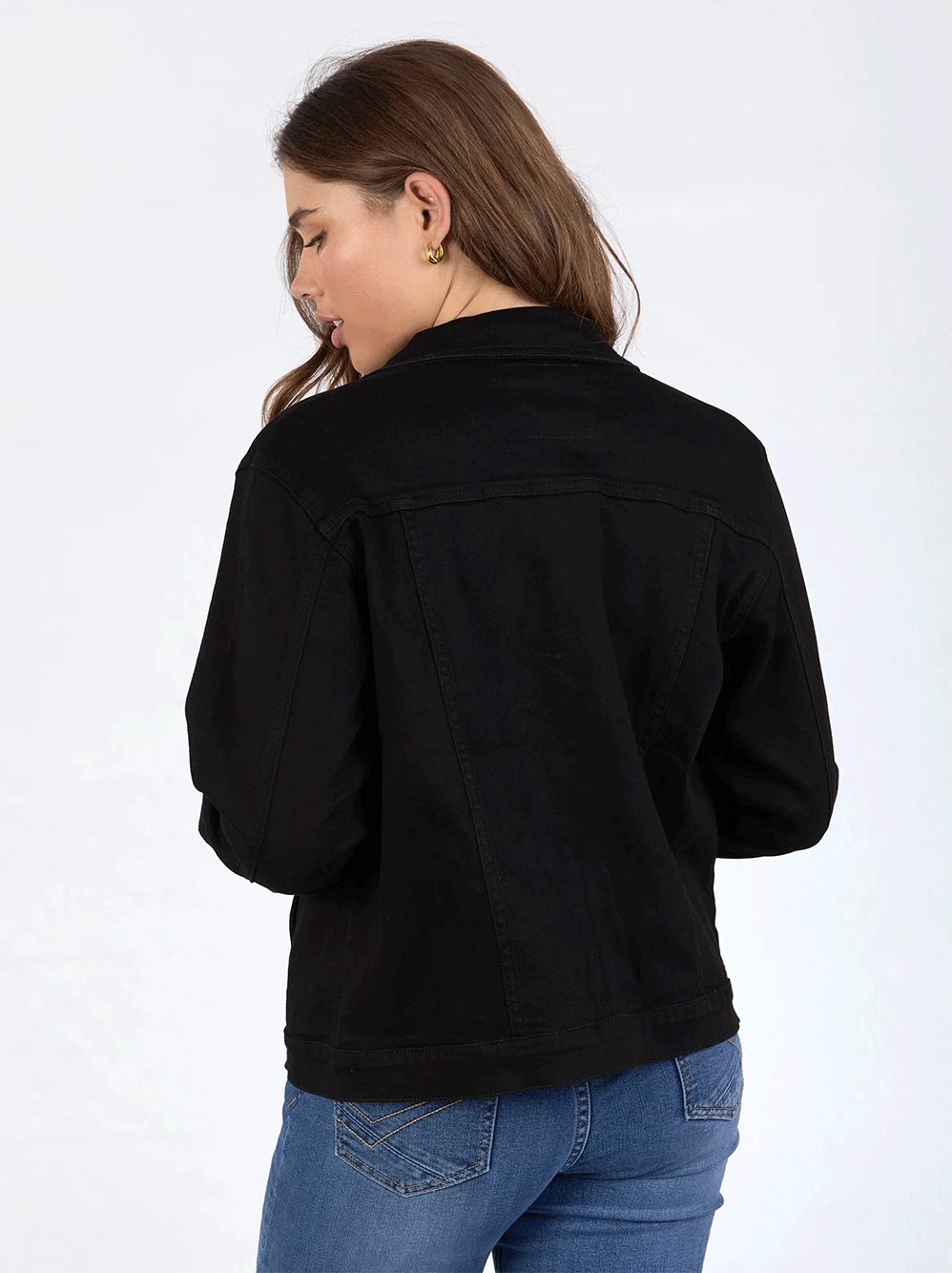 Angie Denim Jacket - BLACK