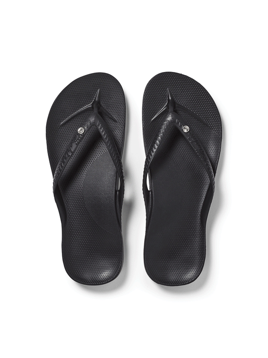 Arch Support Crystal Flip Flops - BLACK