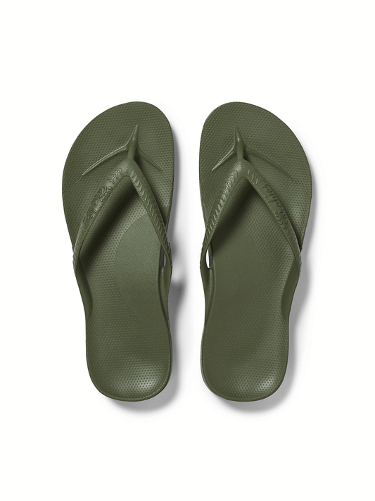 Arch Support Flip Flops - KHAKI
