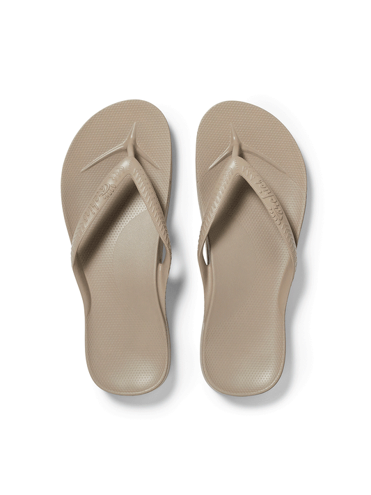 Arch Support Flip Flops - TAUPE