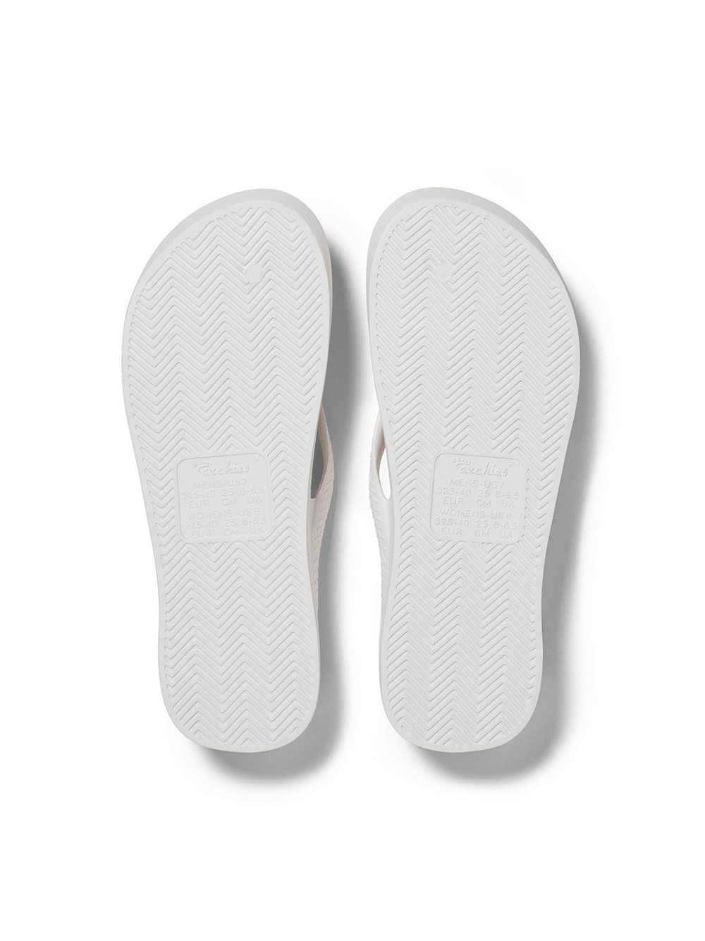Arch Support Flip Flops - WHITE