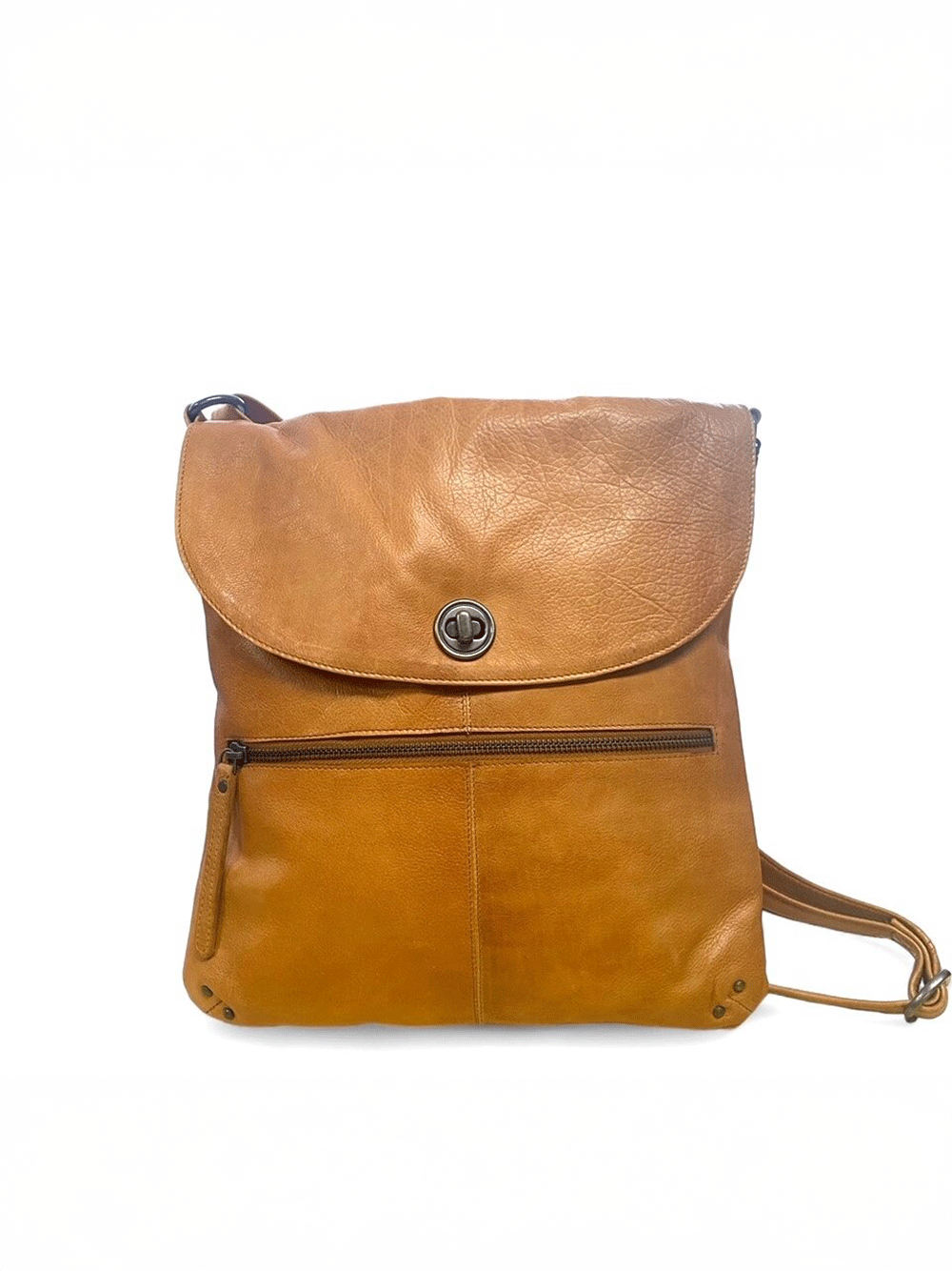 RUGGED HIDE Bianca Large Lock Sling Bag - TAN