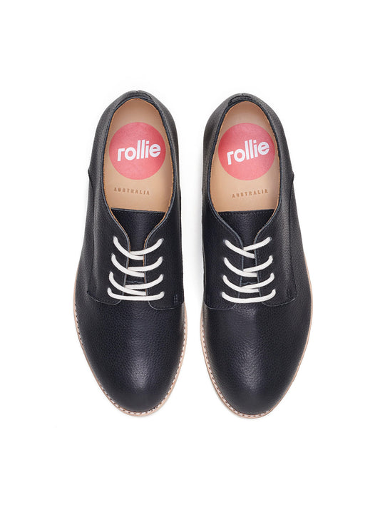 Derby Super Soft Black Tumble Shoes