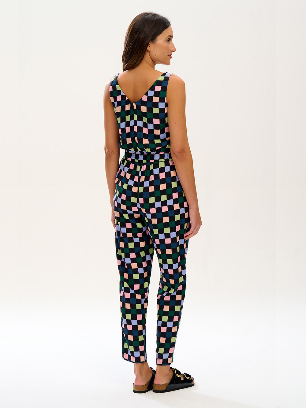 Carly Checkerboard Jumpsuit