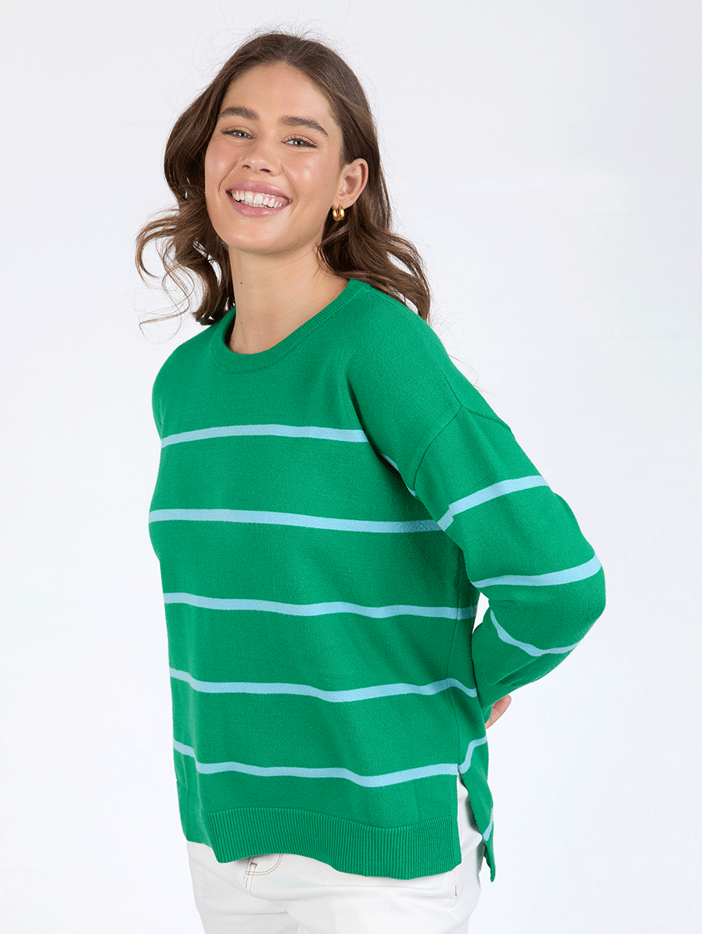 Charli Stripe Knit - GREEN