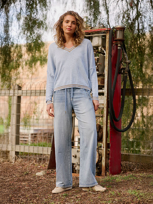 Lurex College Knit - CELESTE