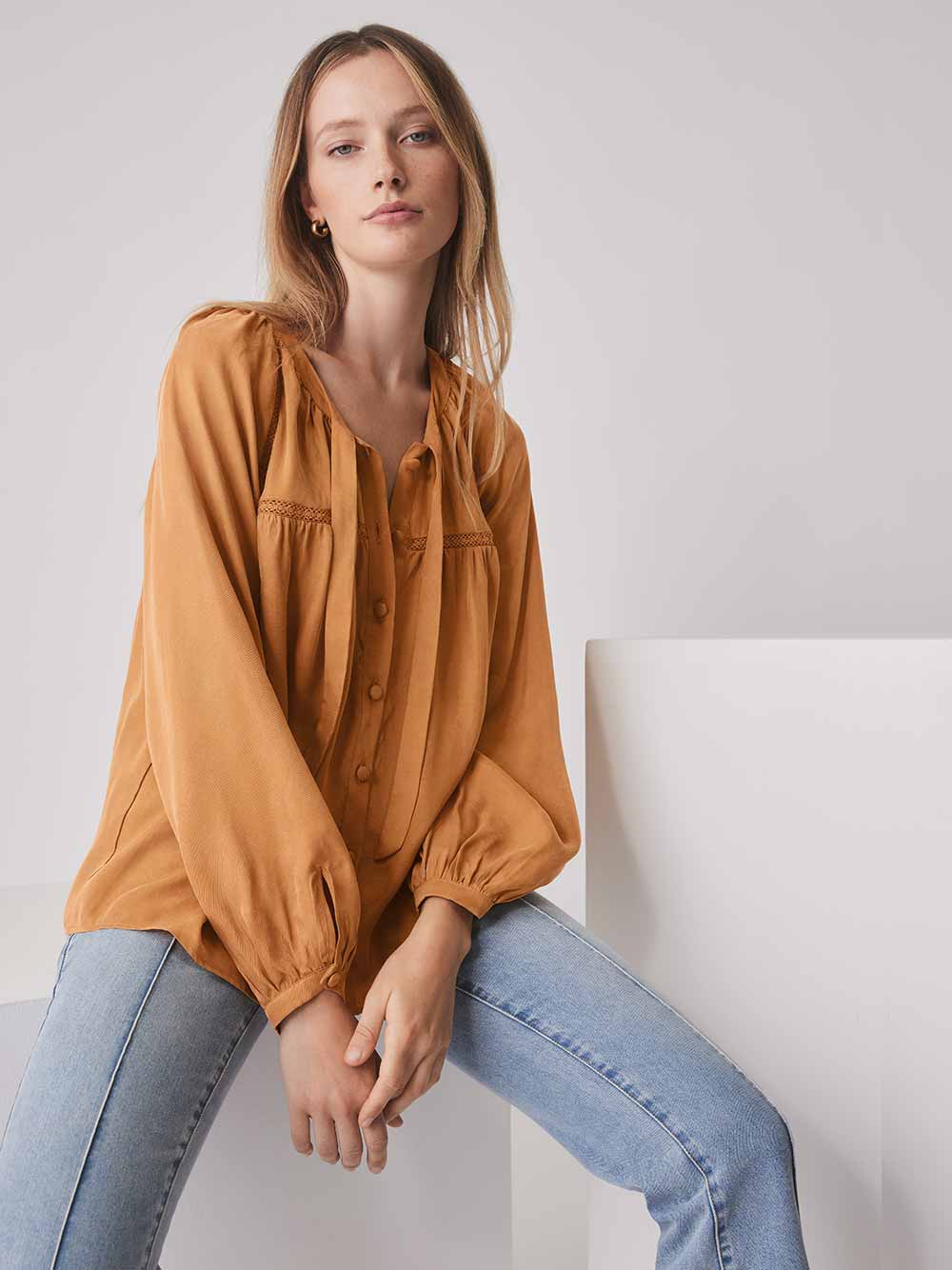 Compass Blouse - MUSTARD