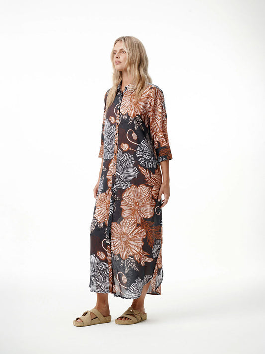 Long Daisy Desert Poppy Dress