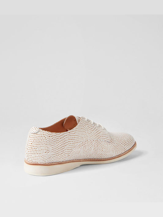 Derby Tan/White Snake Shoes