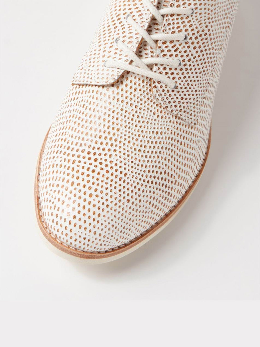 Derby Tan/White Snake Shoes