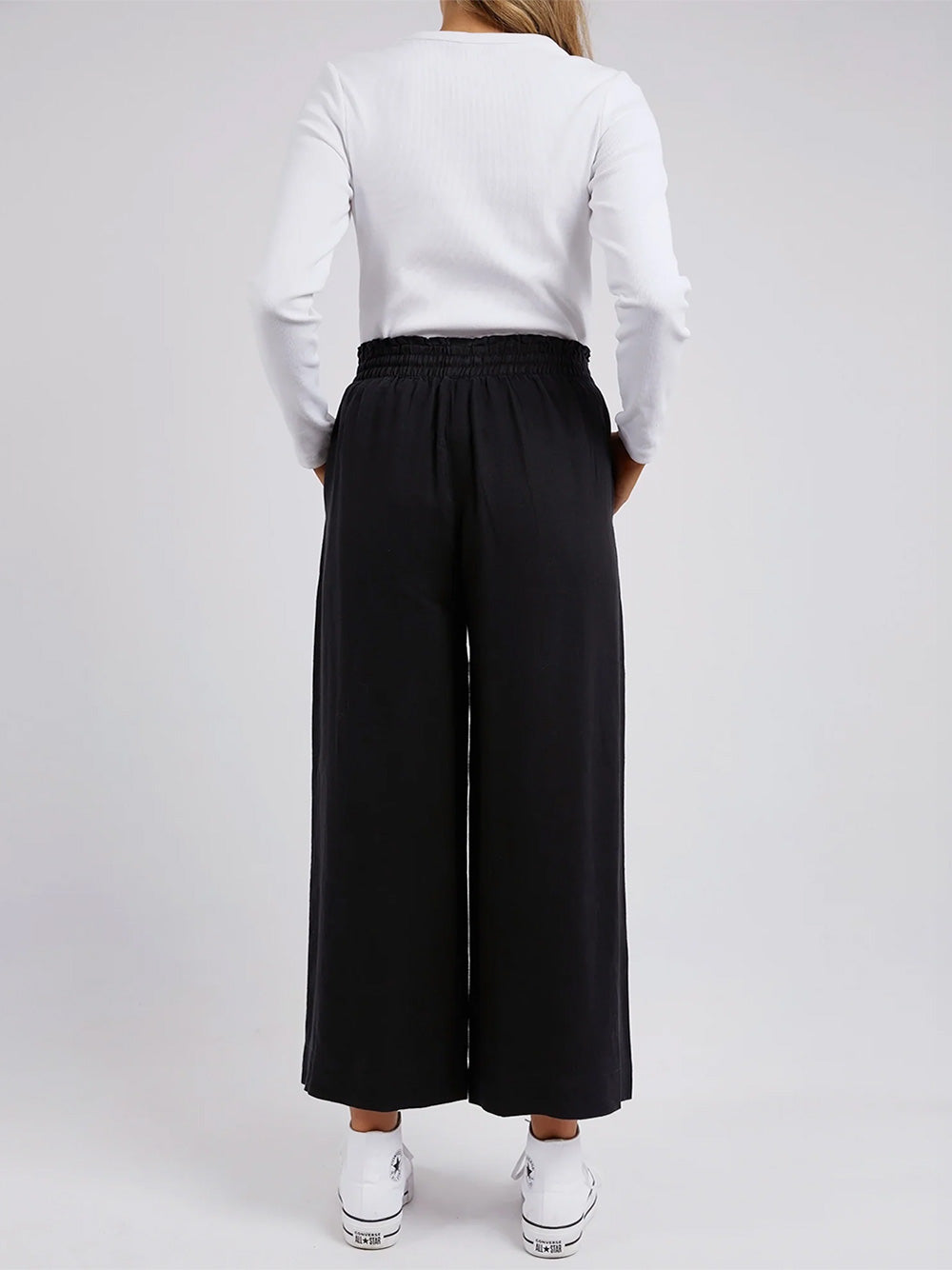 Dionne Wide Leg Pant - BLACK