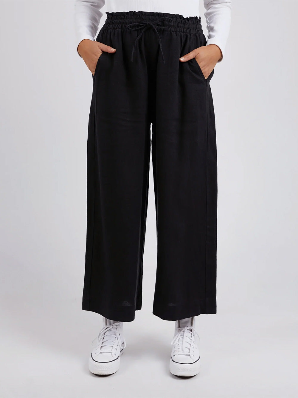 Dionne Wide Leg Pant - BLACK