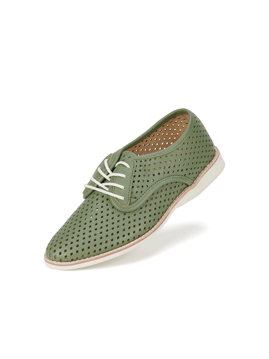 Derby Punch Tumble Shoes - FERN GREEN