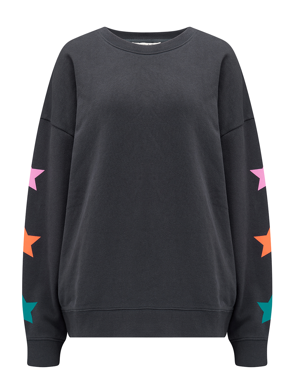 Eadie Sweatshirt - WASHED CHARCOAL/STAR SLEEVE