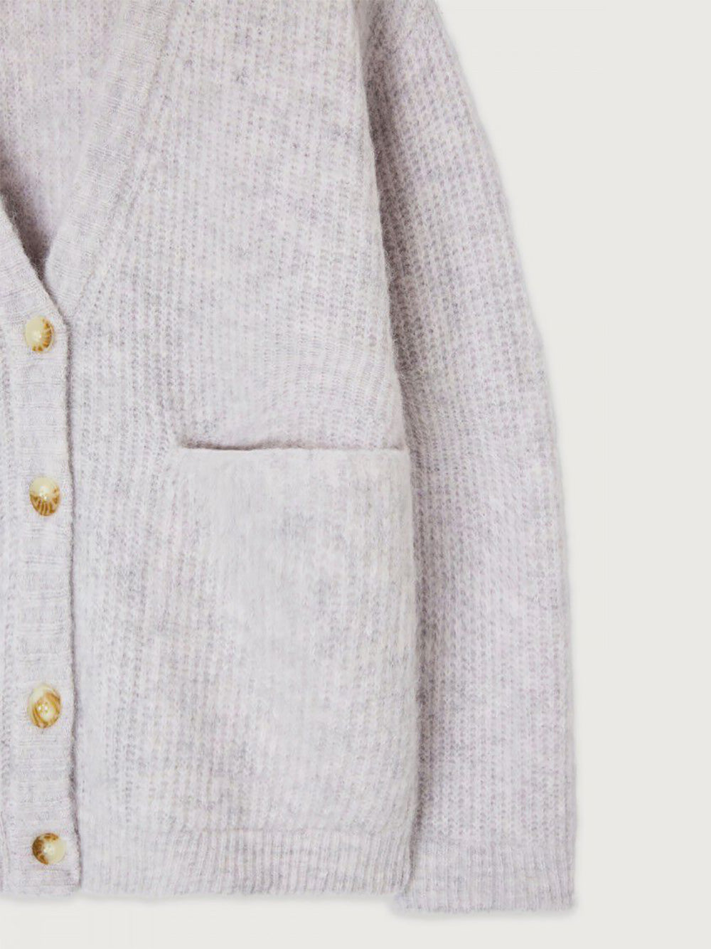 East Button Cardigan - CLOUD MELANGE