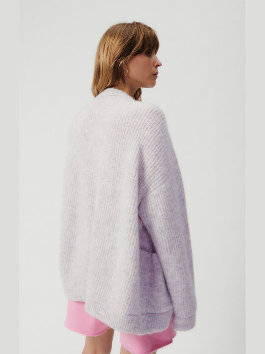 East Button Cardigan - CLOUD MELANGE