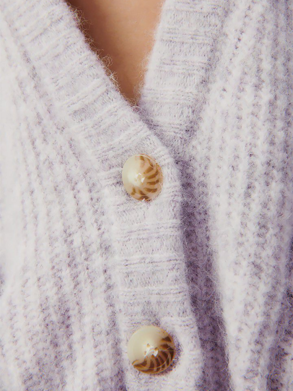 East Button Cardigan - CLOUD MELANGE