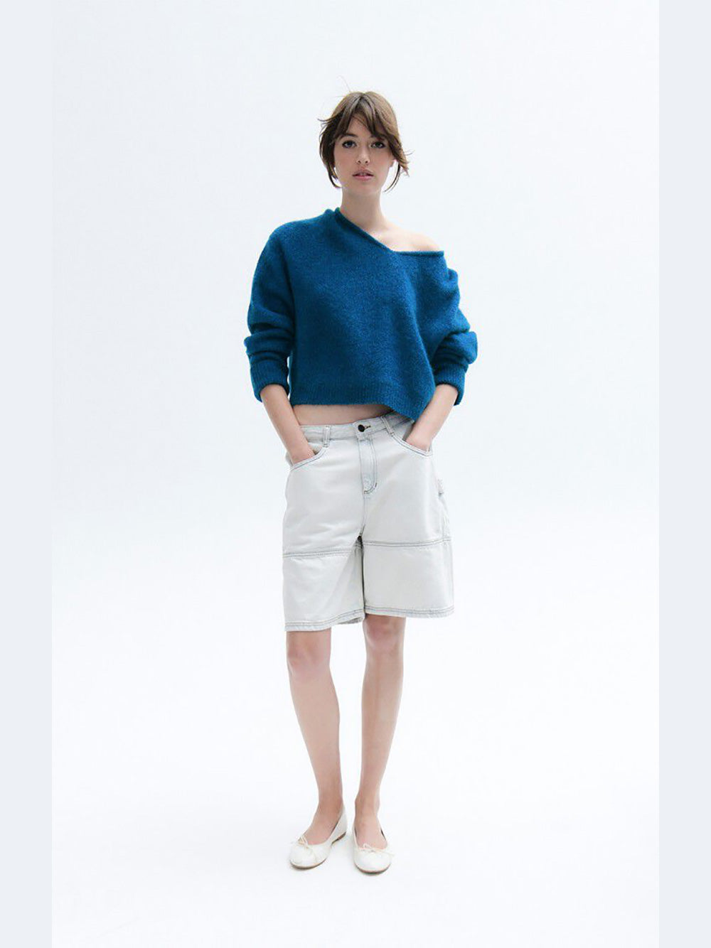 East V-Neck Pullover - BLUE MELANGE