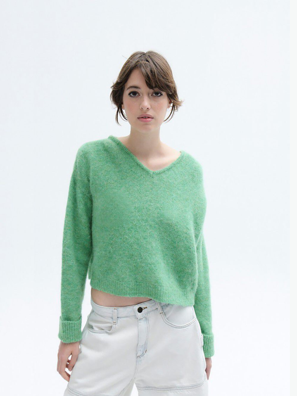 East V-Neck Pullover - PALM TREE MELANGE