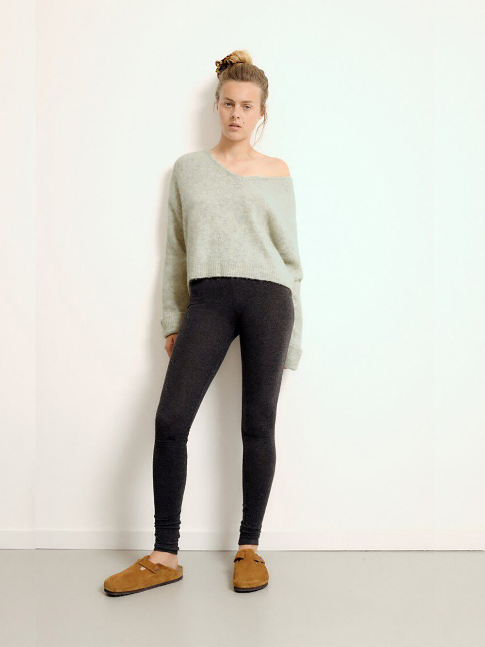 East V-Neck Pullover - POWDER SNOW MELANGE