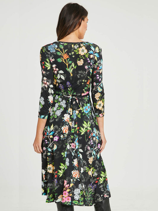 Evergreen Wrap Dress - BLACK