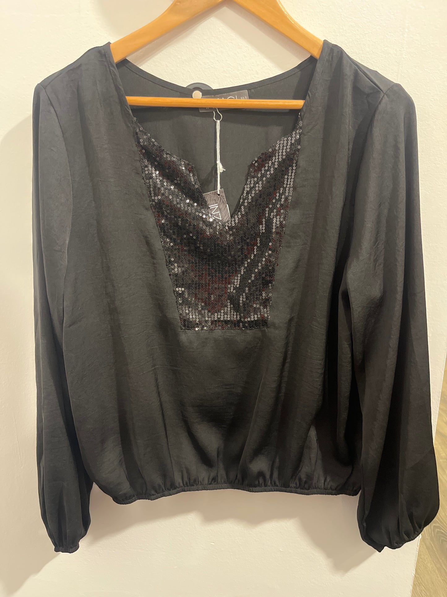 Siracusa Sequin Top - BLACK