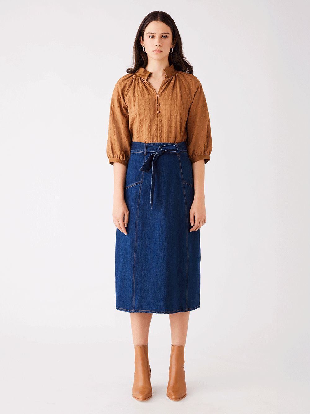 Glimpse Blouse - Chestnut