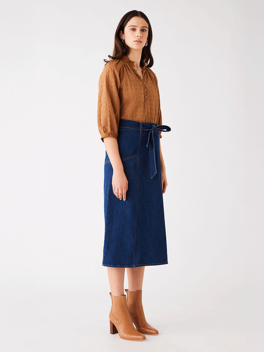 Glimpse Blouse - Chestnut