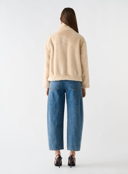 Harmony Fur Jacket - CREAM