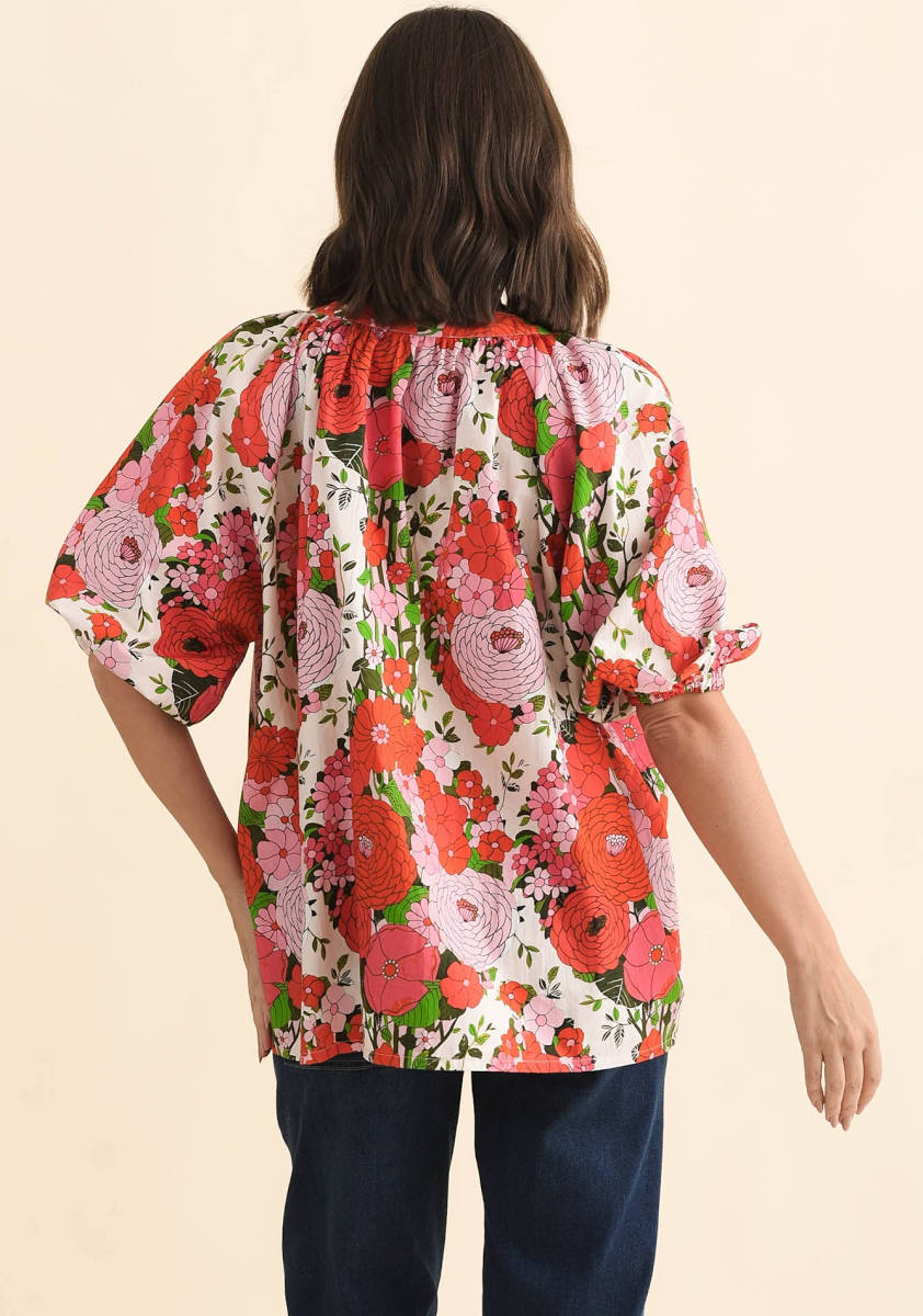 Renee Blouse GARDEN PARTY PRINT