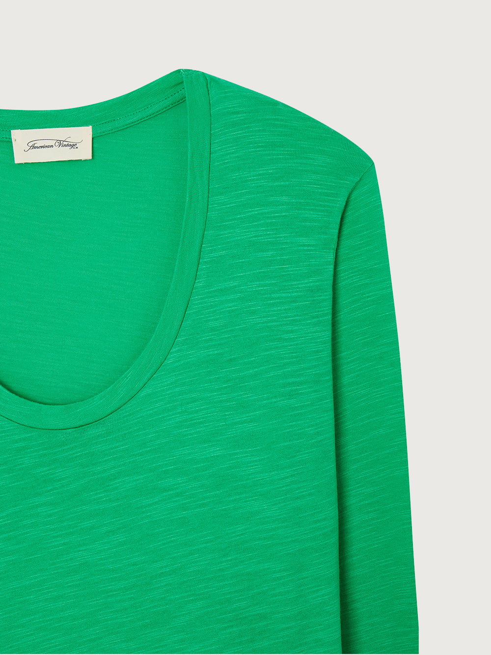 Jacksonville L/S Scoop Neck Top - VINTAGE GREEN