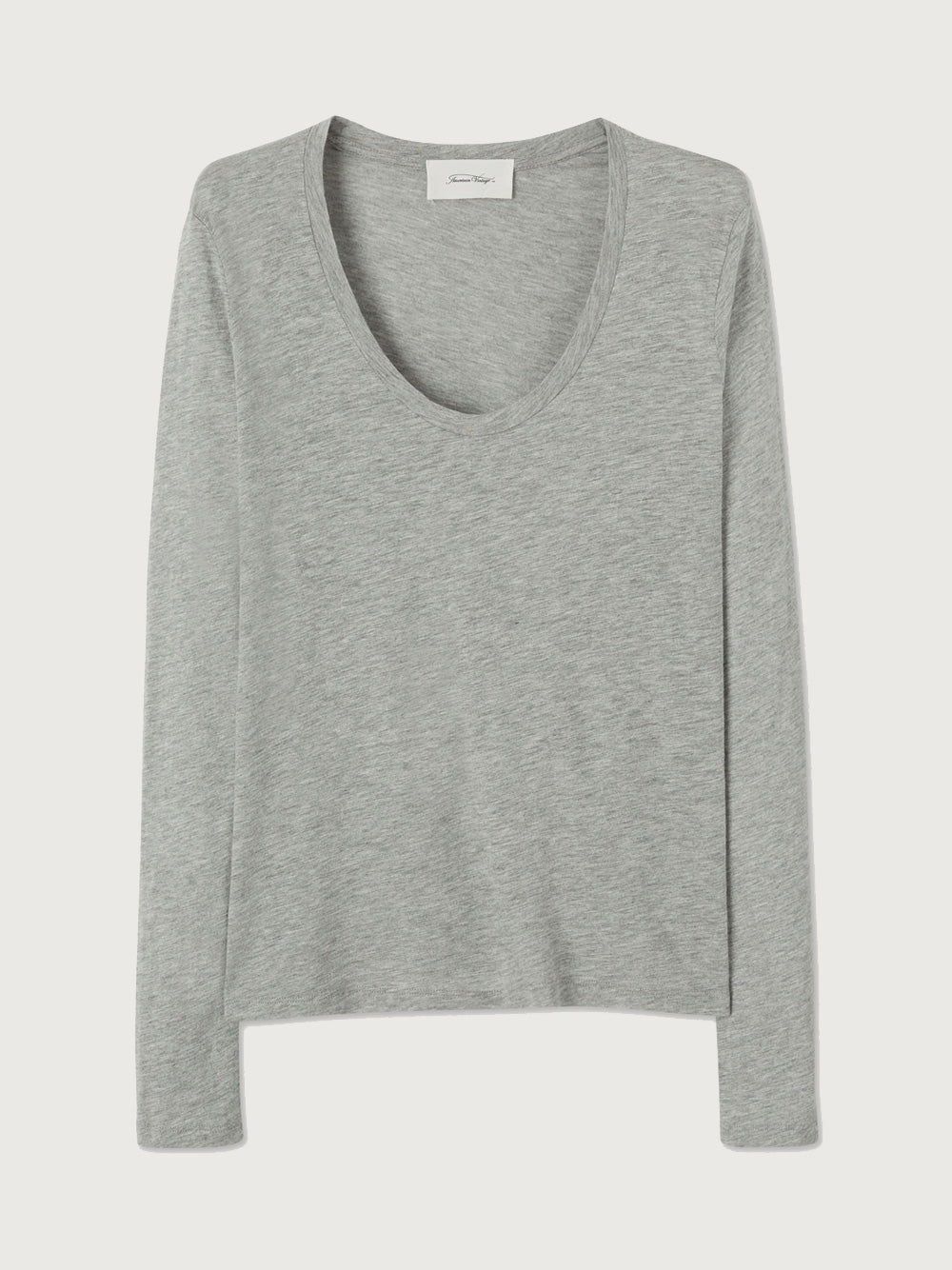 Jacksonville L/S Scoop Neck Top - HEATHER GREY