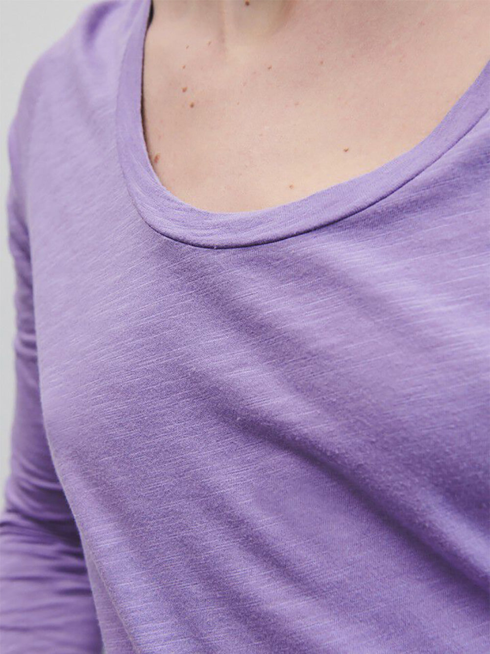 Jacksonville L/S Scoop Neck Top - VINTAGE VIOLET
