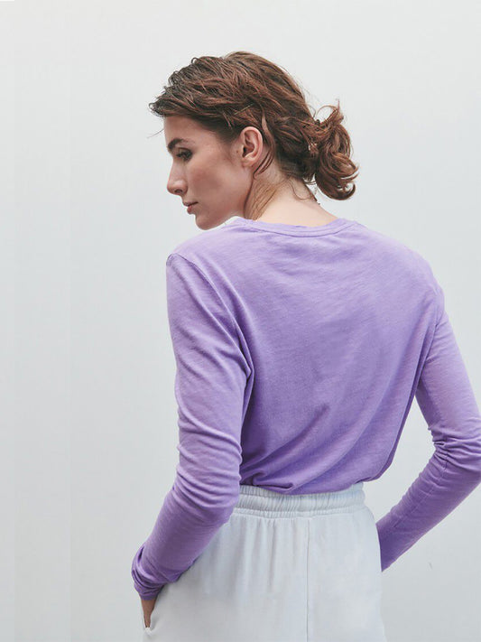 Jacksonville L/S Scoop Neck Top - VINTAGE VIOLET