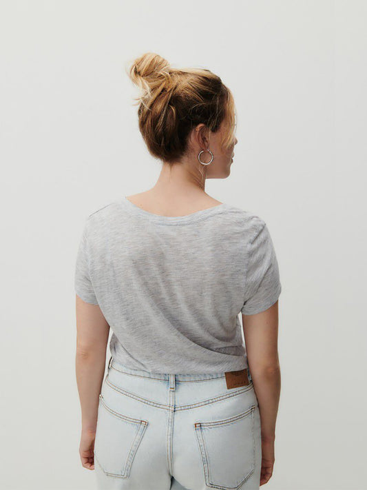 Jacksonville Scoop Neck T-Shirt - GREY MELANGE
