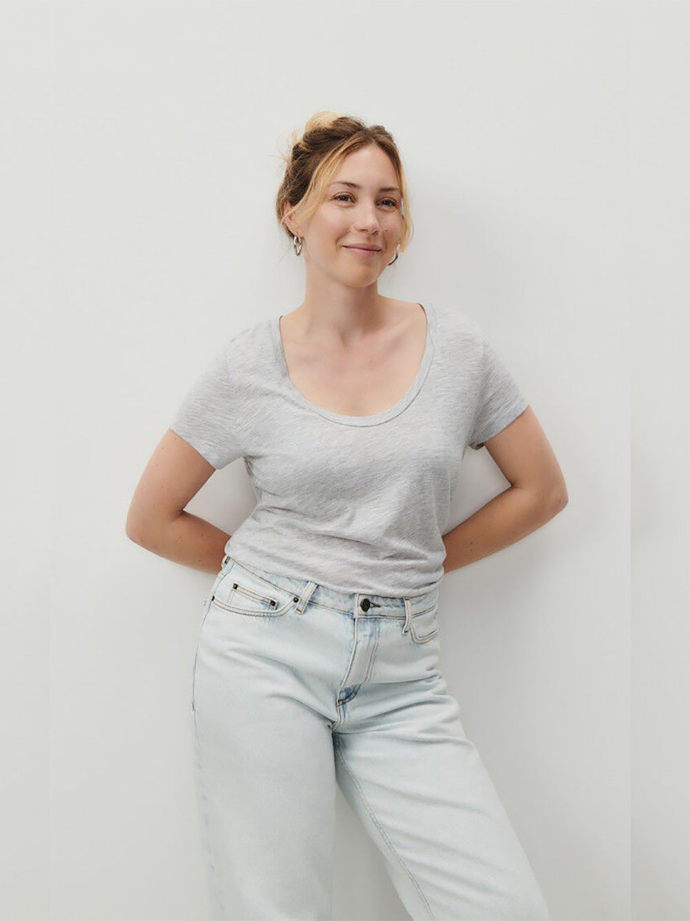 Jacksonville Scoop Neck T-Shirt - GREY MELANGE