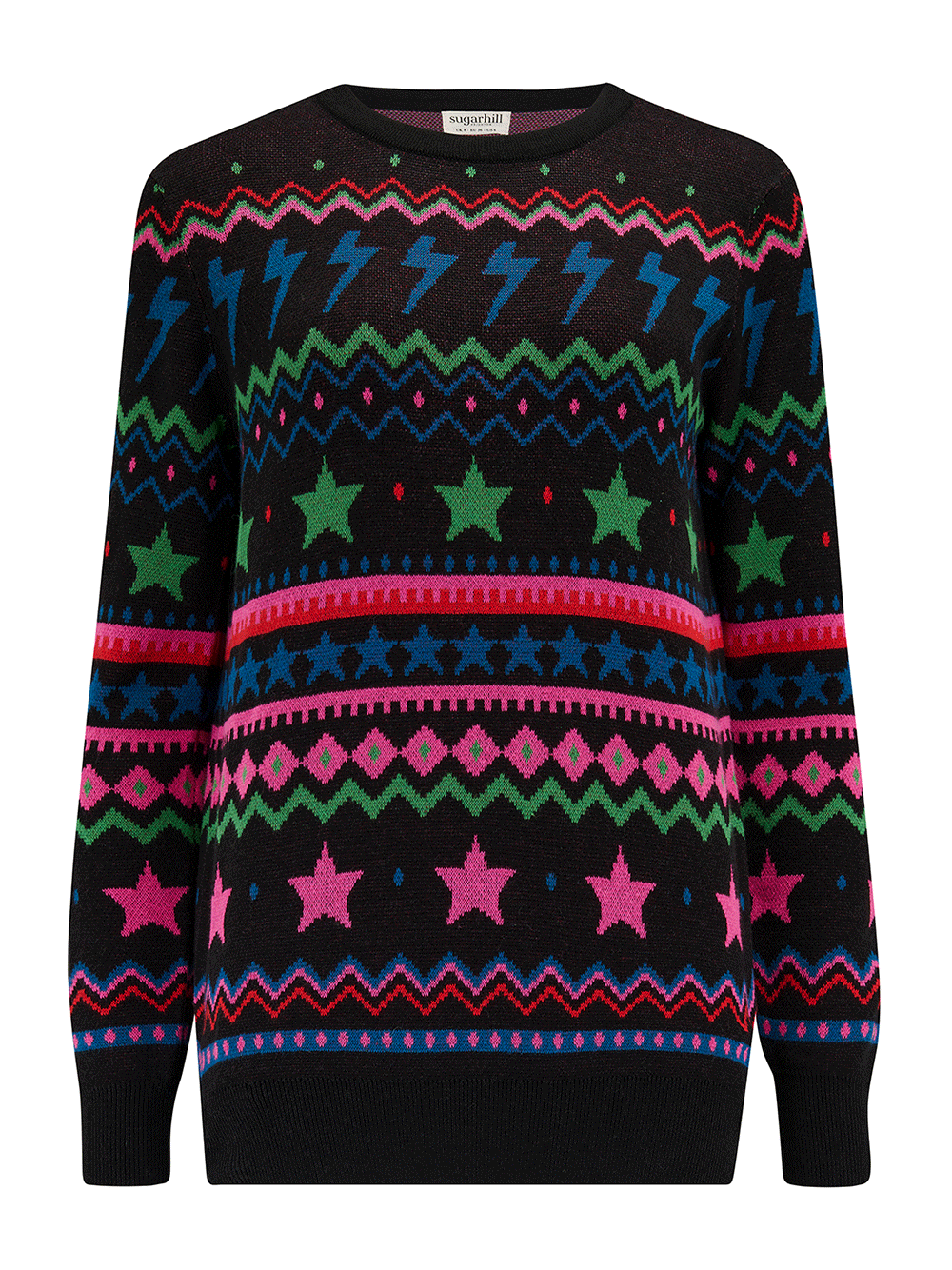 Rosie Jumper - BLACK/LIGHTNING AND STARS FAIRISLE