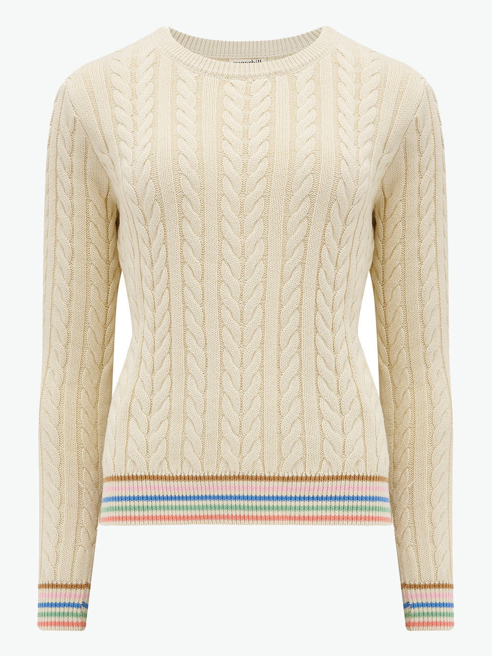 Barbara Cable Knit Jumper - CREAM