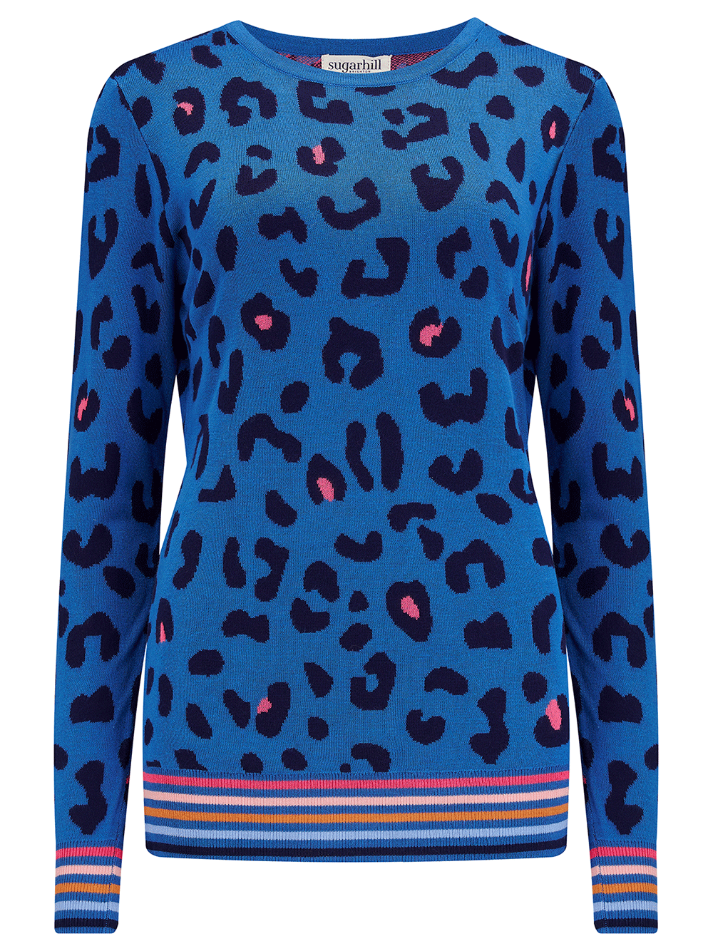 Callie Jumper - LEOPARD POP STRIPE