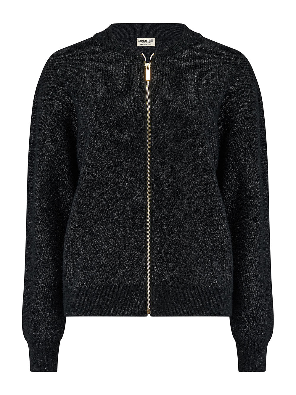 Solana Knitted Bomber - BLACK SPARKLE