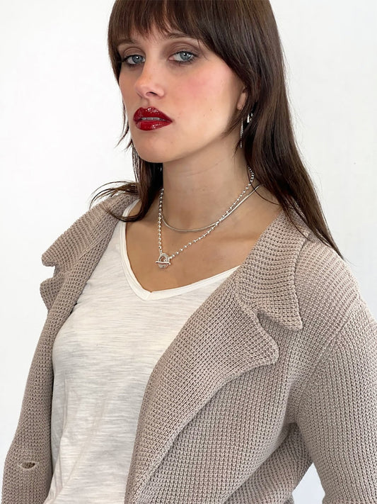 Chiara Knit Jacket - NATURAL