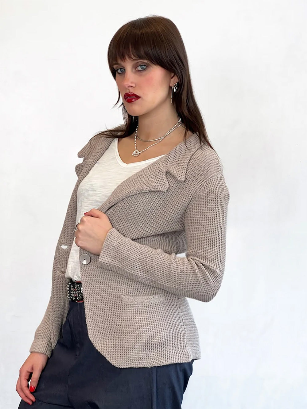 Chiara Knit Jacket - NATURAL