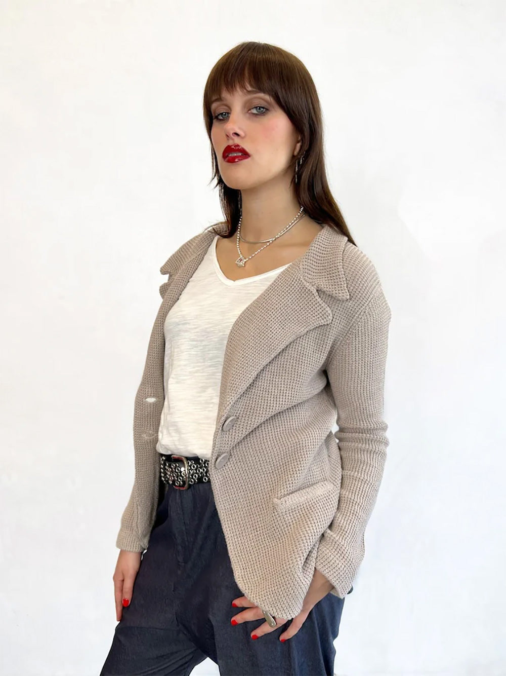 Chiara Knit Jacket - NATURAL