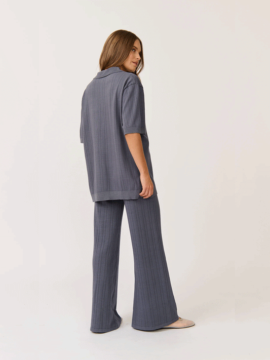 Lara Knit Top - SLATE