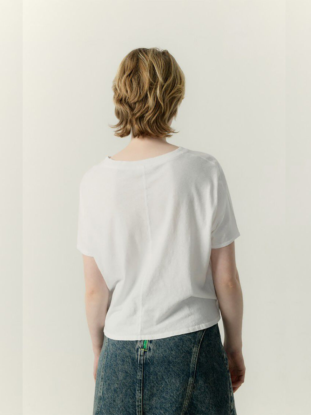 Lopintale Crew Neck T-Shirt - WHITE